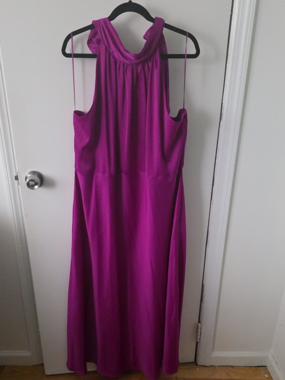 Taylor Sleeveless Halter Maxi Dress - Magenta Pink
